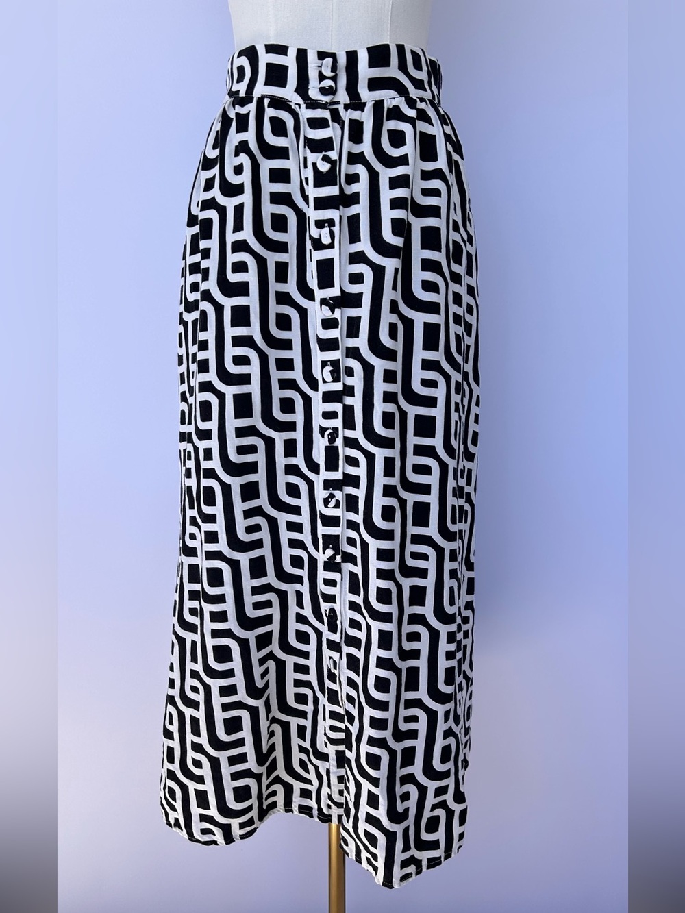 Industry Republic Women’s Linen Blend Button Front A-Line Long Skirt Size XS